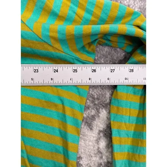 Gudrun Sjoden Top XXL Womens Organic Cotton Green Striped Long Sleeve Tunic - Picture 4 of 8